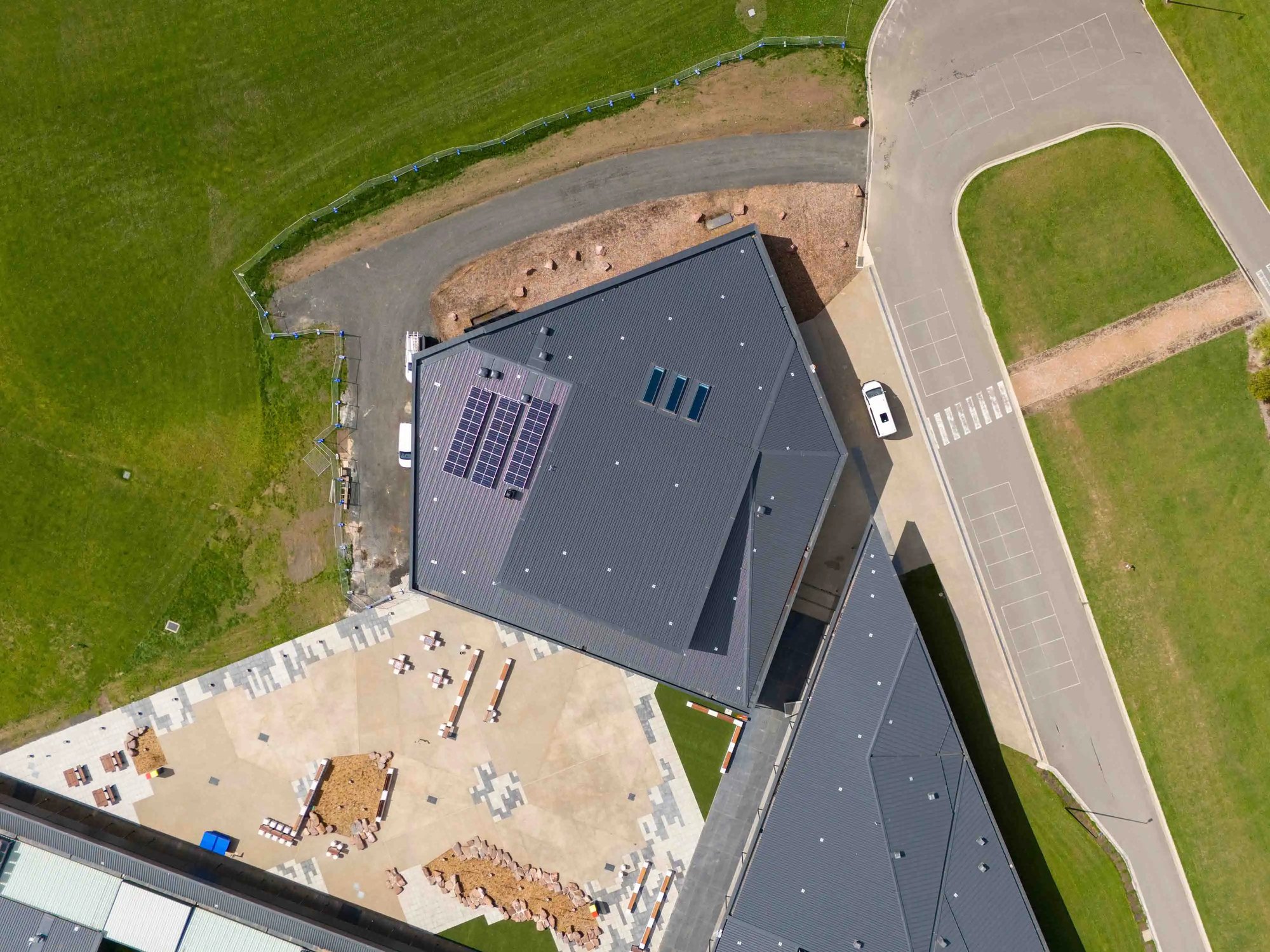 Aerial view of Braemar College building