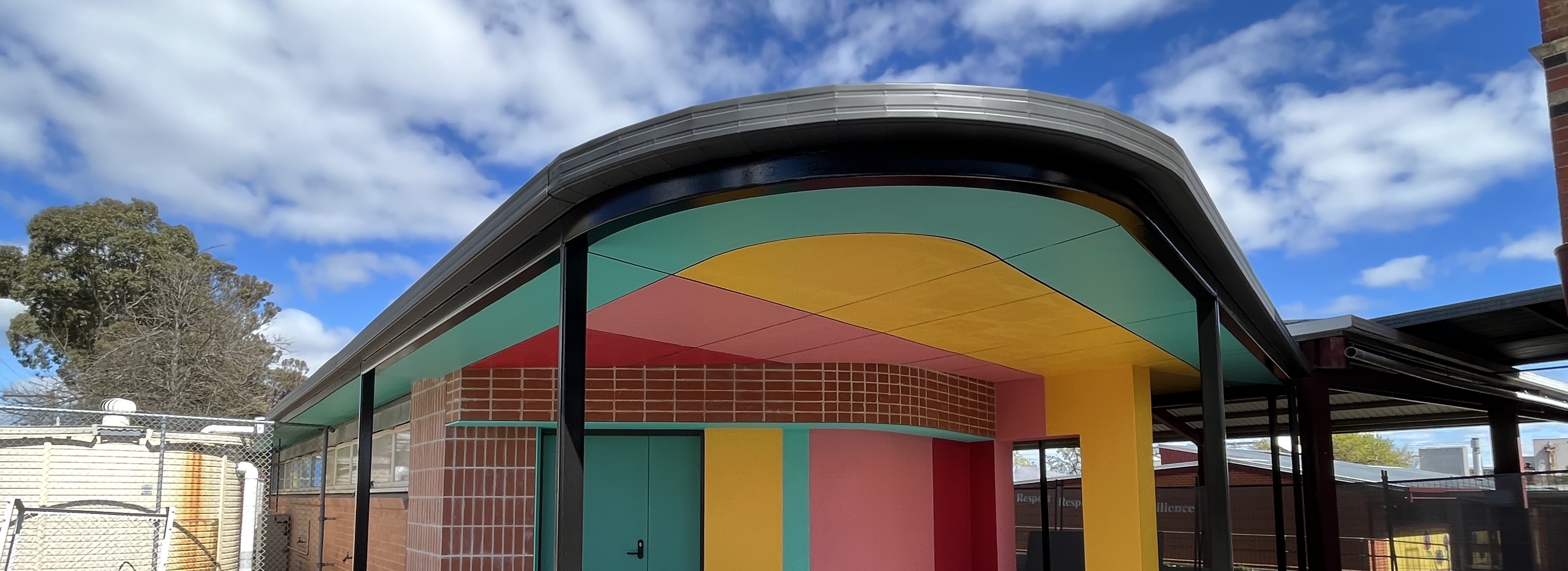 Colourful exterior of Macarthur Street Primary School