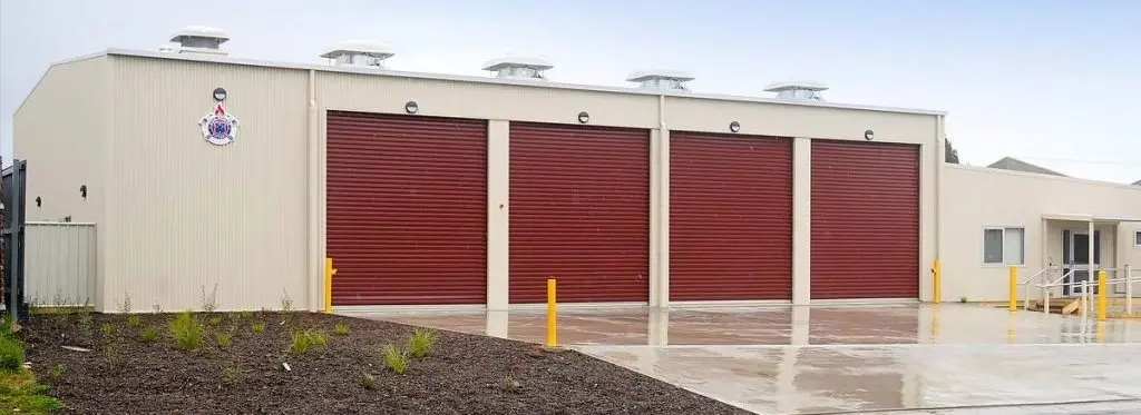 Exterior of Bendigo Temporary Fire Station
