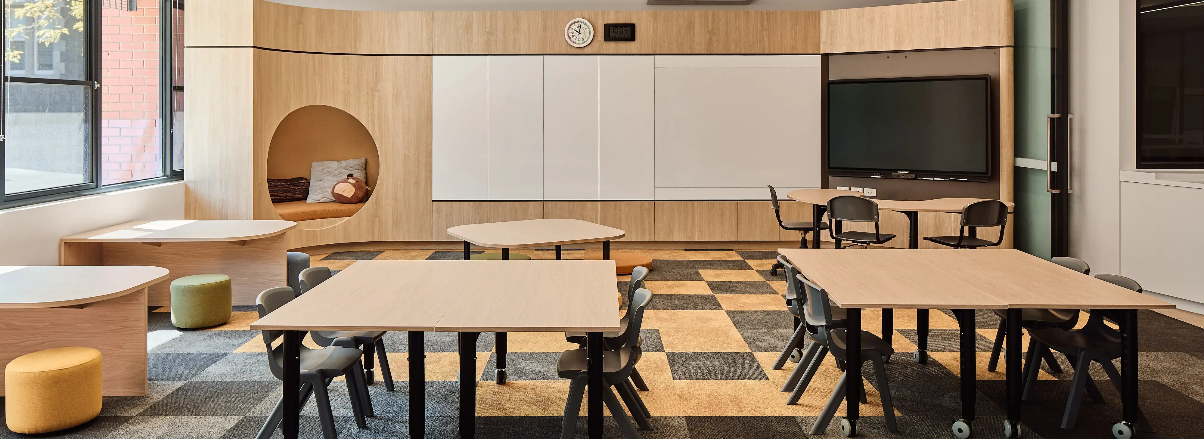 Interior of classroom at Footscray City Primary School