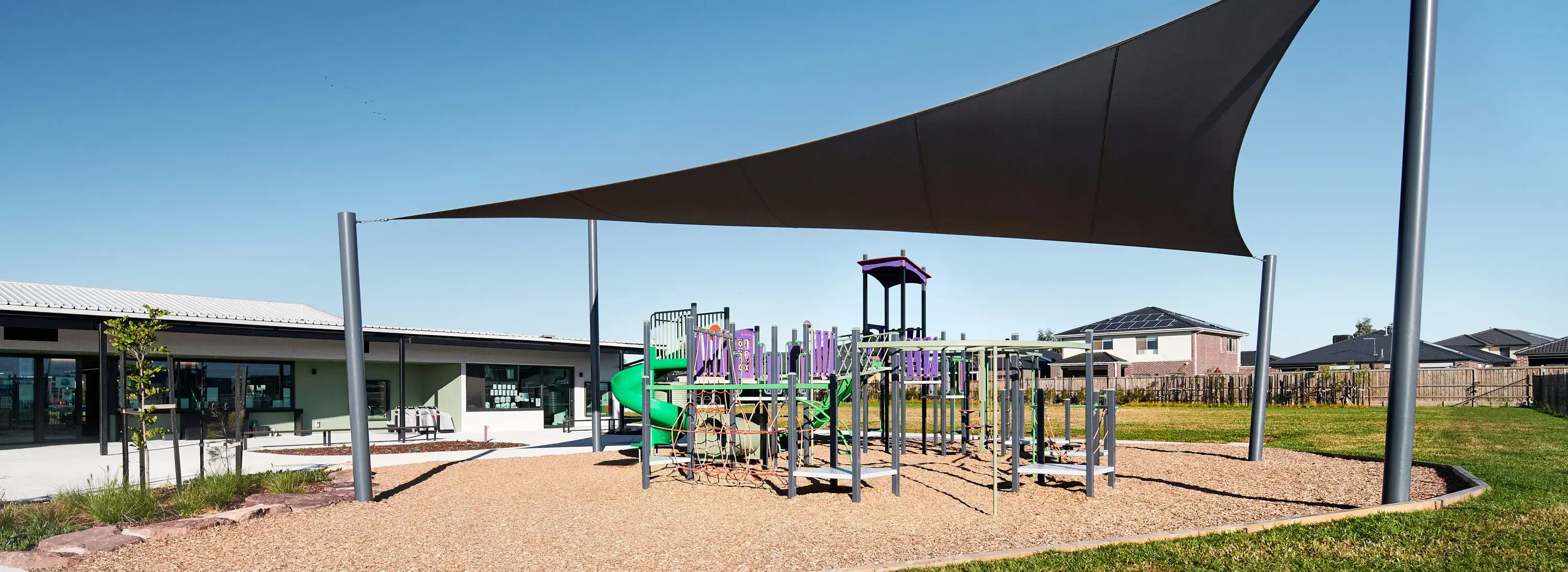 Playground area of Holy Cross Primary School in Mickleham