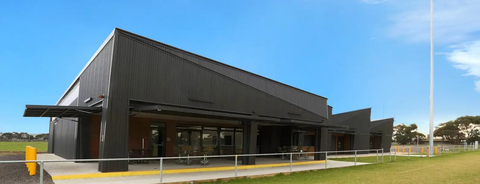 Exterior of Flinders Peak Pavilion, Corio